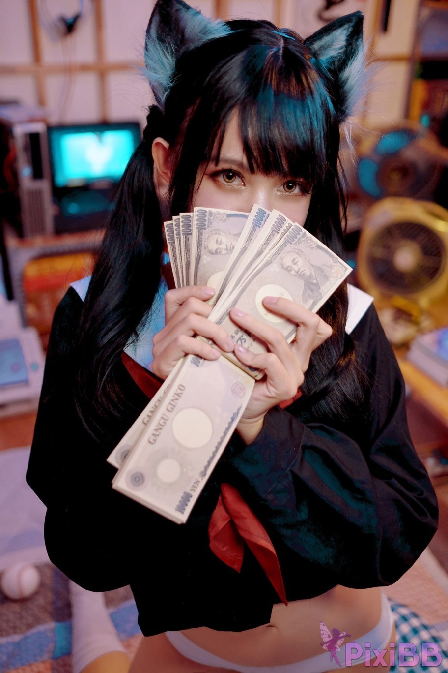 Coser PingPing Kuroneko Black Cat PixiBB.COM 005