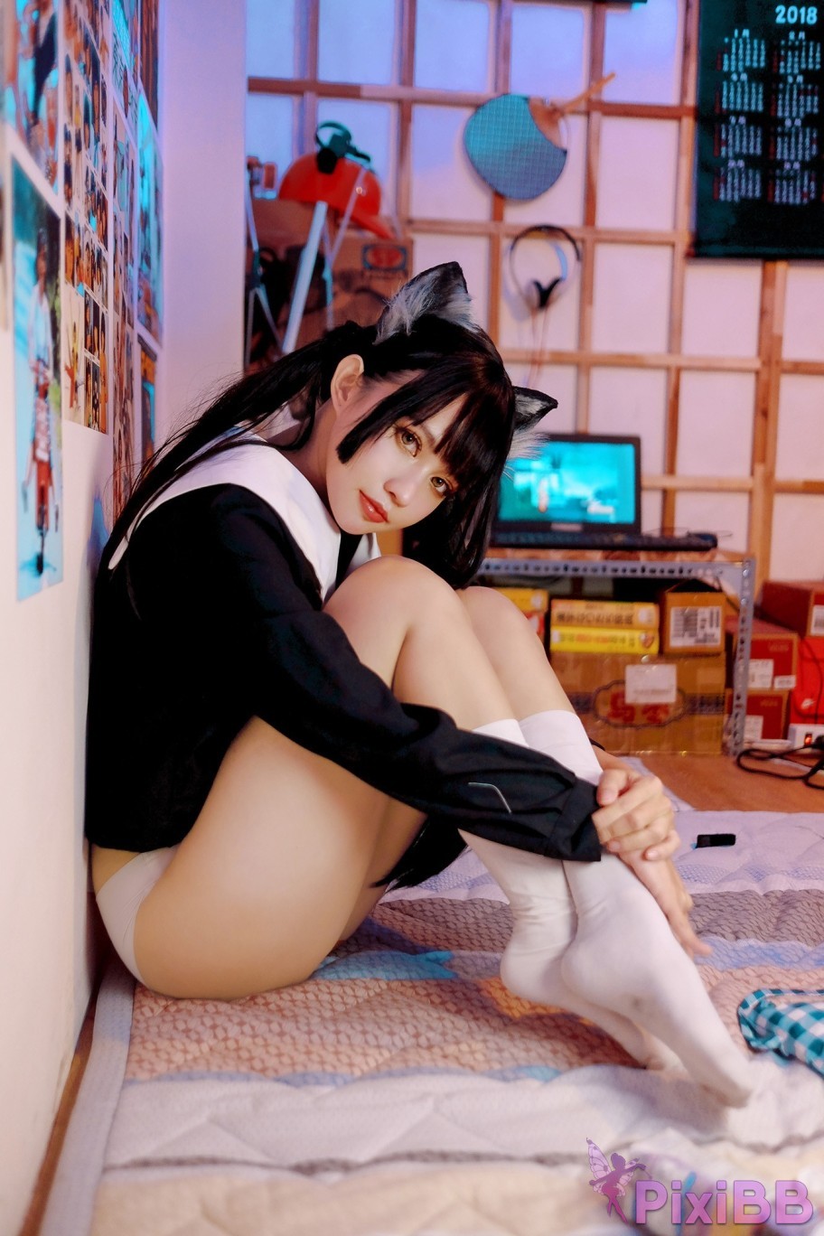 Coser PingPing Kuroneko Black Cat PixiBB.COM 011
