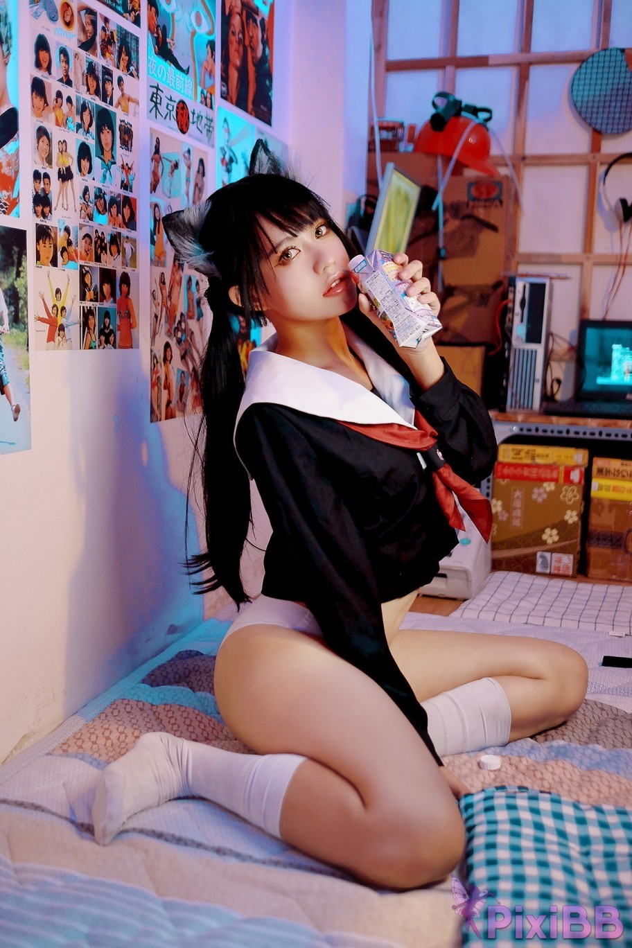 Coser PingPing Kuroneko Black Cat PixiBB.COM 015