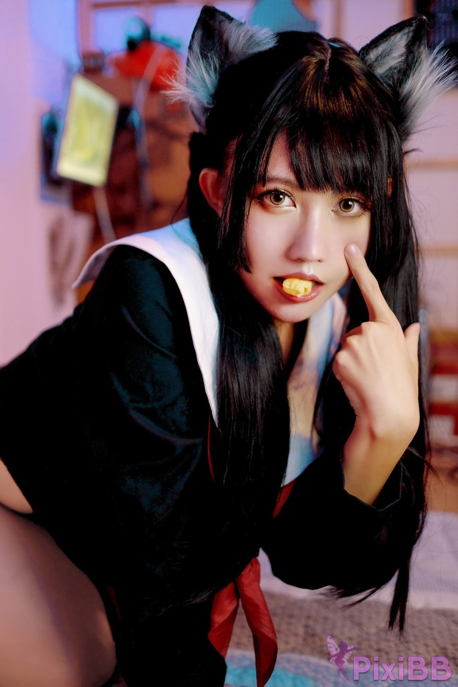 Coser PingPing Kuroneko Black Cat PixiBB.COM 016