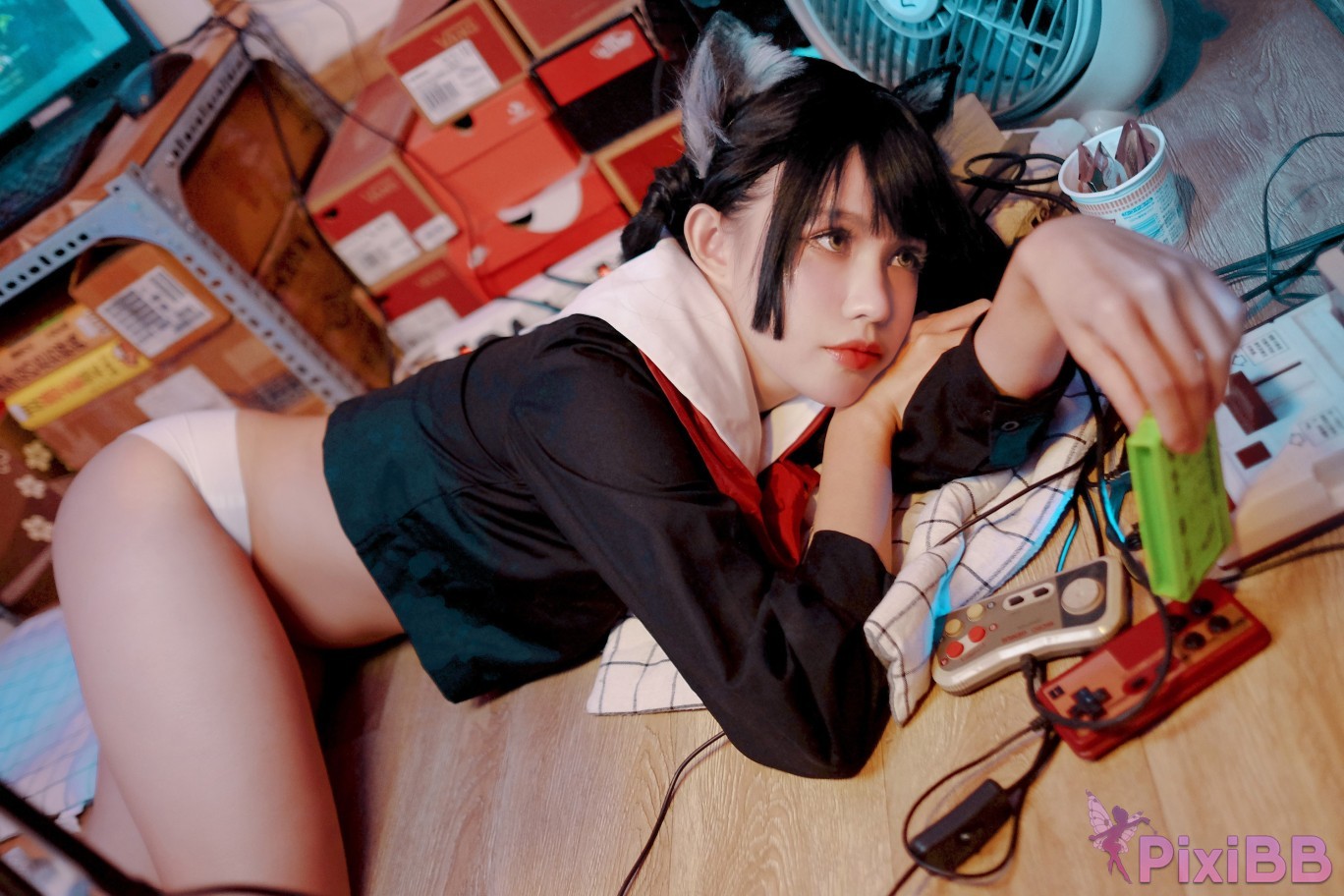 Coser PingPing Kuroneko Black Cat PixiBB.COM 020