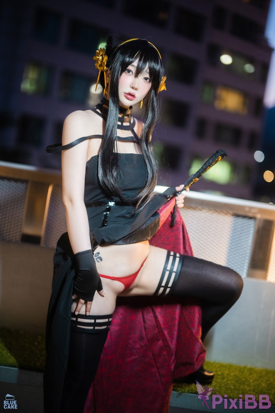 BLUECAKE Son Ye Eun Black Rose RED PixiBB.COM 008