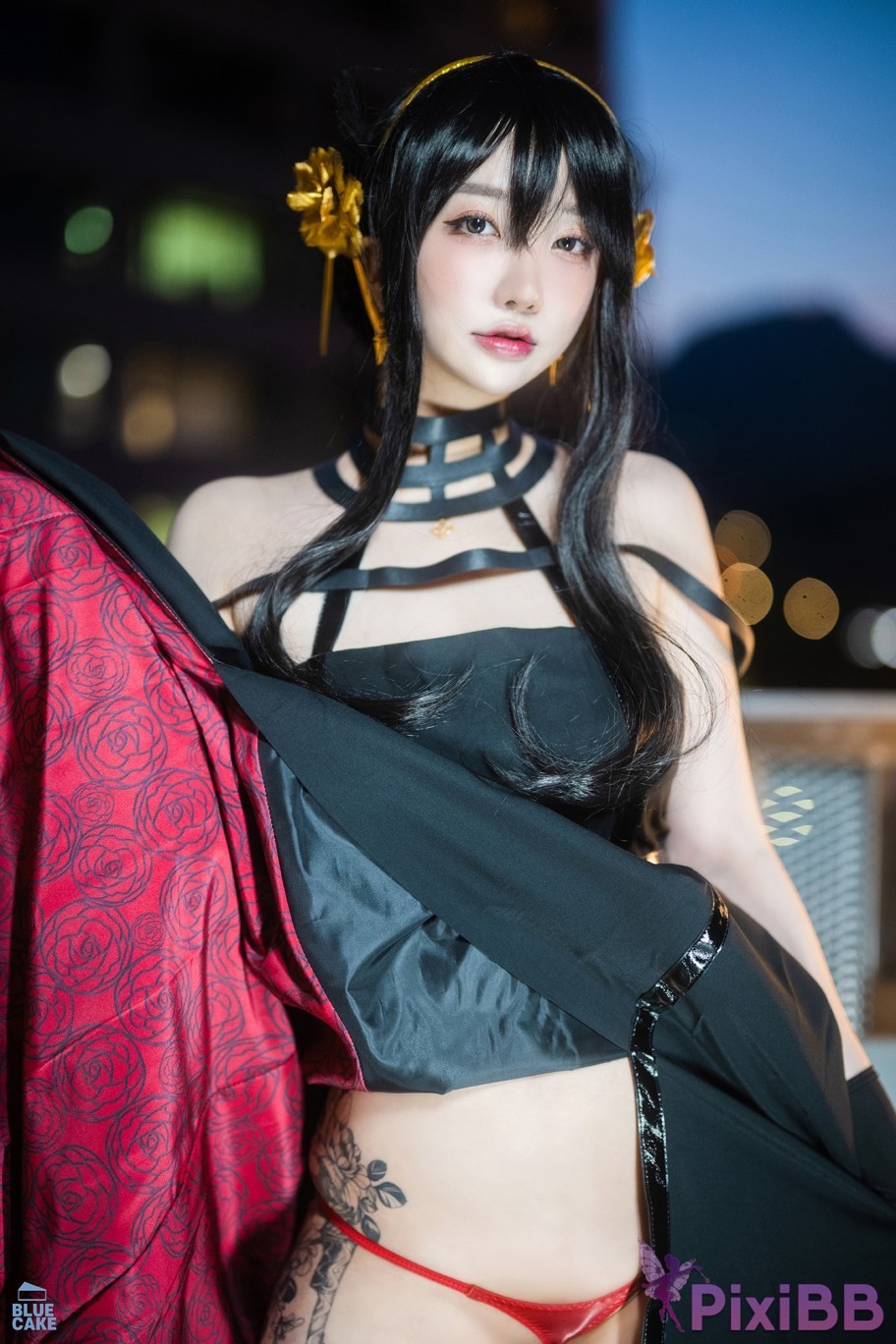 BLUECAKE Son Ye Eun Black Rose RED PixiBB.COM 017