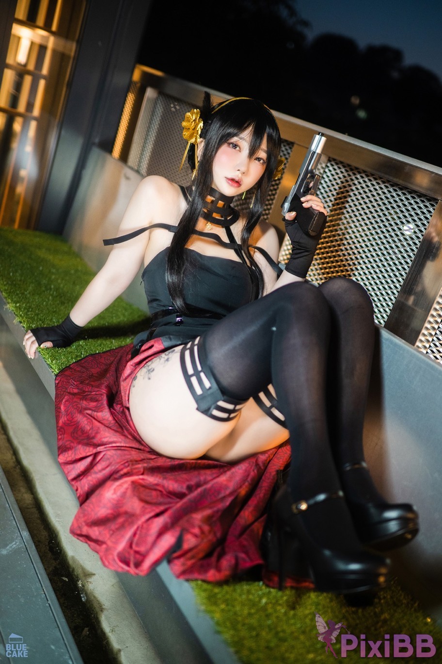 BLUECAKE Son Ye Eun Black Rose RED PixiBB.COM 033