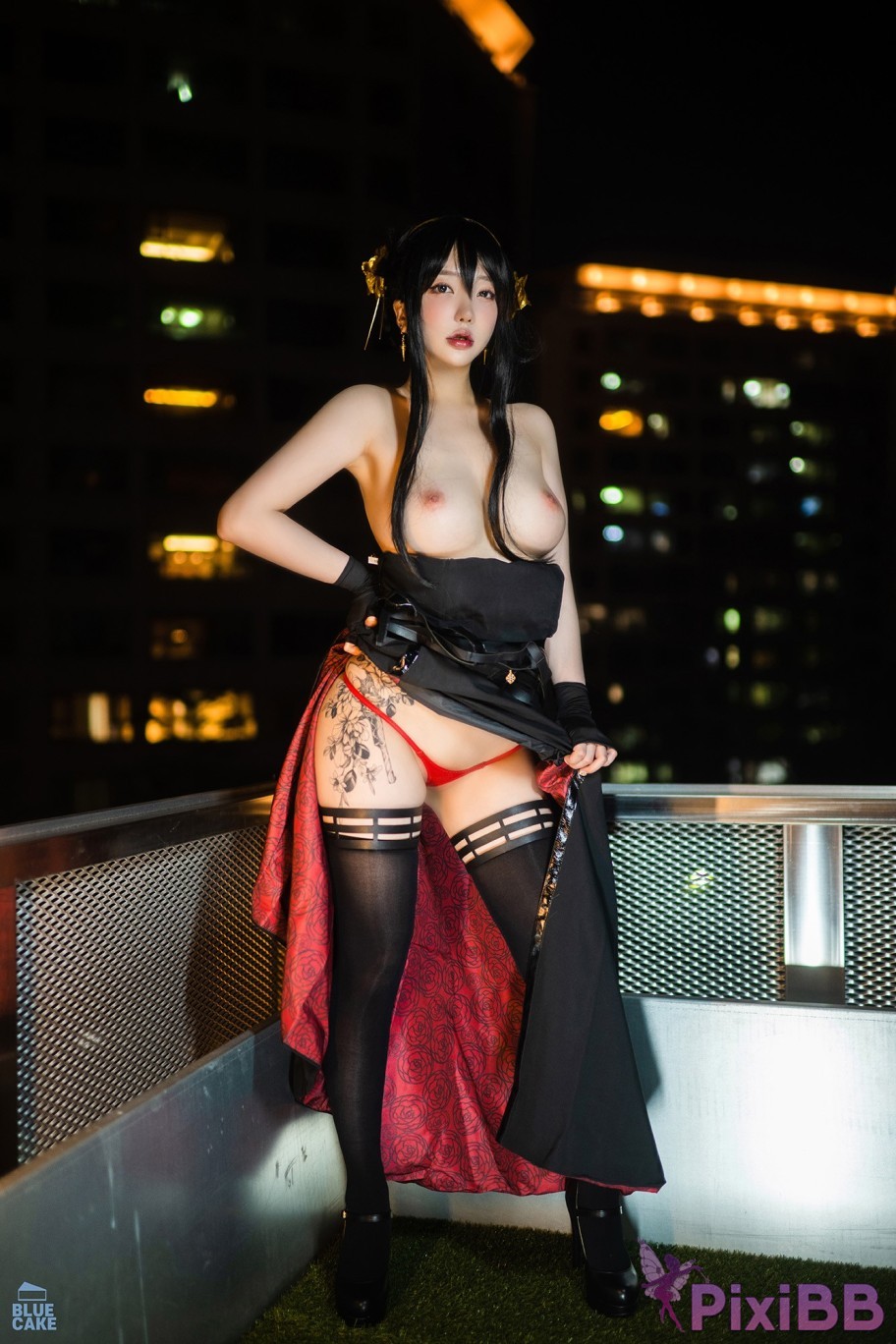 BLUECAKE Son Ye Eun Black Rose RED PixiBB.COM 056